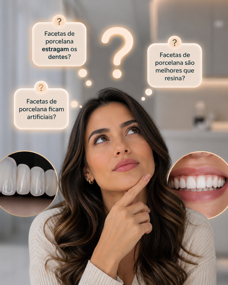Consulta para facetas de porcelana em Campinas com avaliação estética do sorriso na Freitas Odontologia.